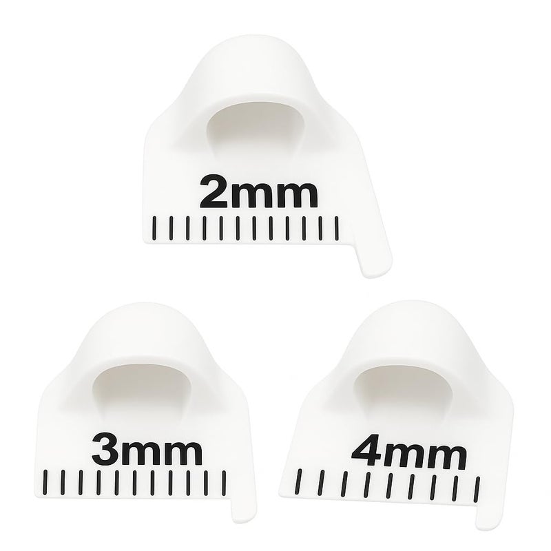 HarMomentum Edge Stitch Lock and Sewing Gauge-Sewing Gauge-Edge Sewing Lockranding Tool-Needle Gauge Quilting Ruler for Straight & Curved Seams for Beginners,Professional Sewers - 2/3/4 Mm, 3 Pcs,Plastic (White) - Image 1